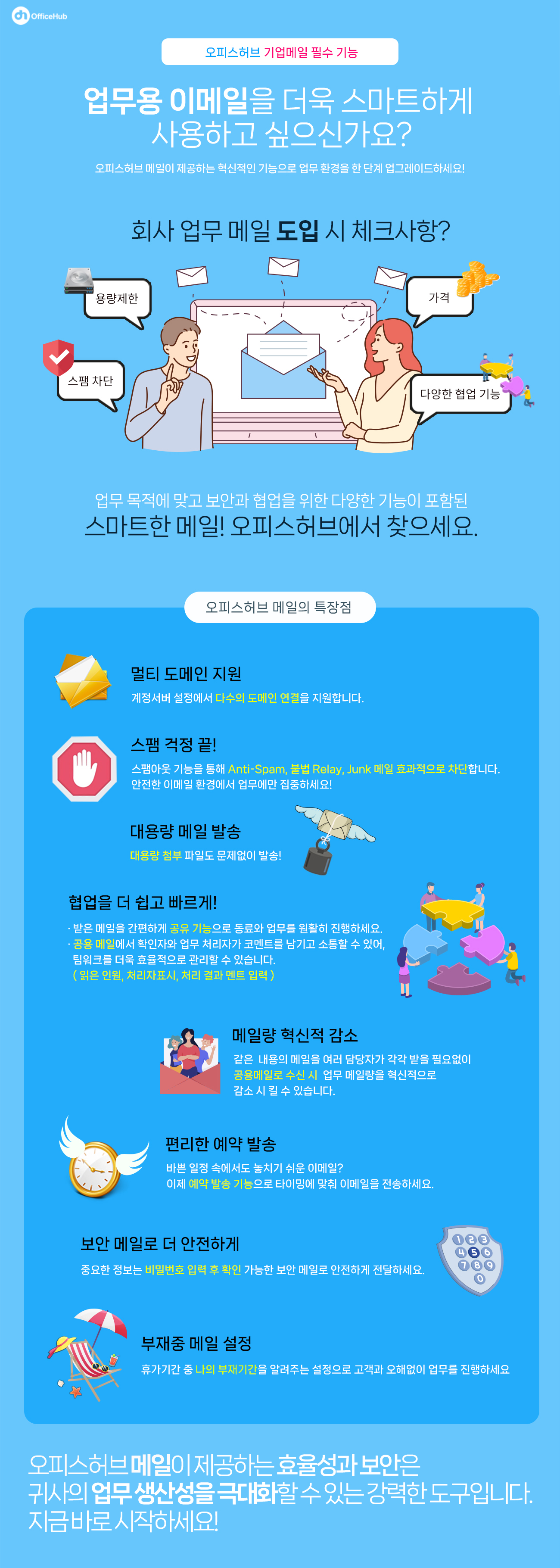 오피스허브 기업메일